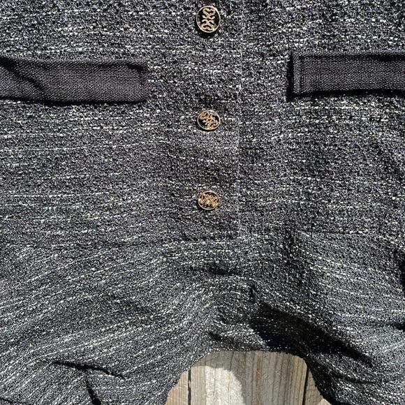 Sandro Gwendoline Tweed Dress Black Size 4 US - Picture 5 of 10